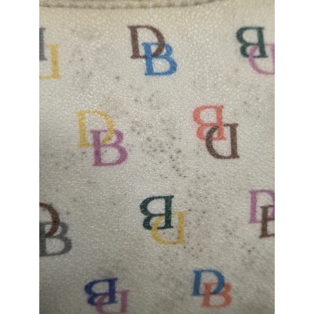 VTG Dooney & Bourke Y2K Micro Bag Rainbow Zip Multicolor DB Monogram - Picture 11 of 14